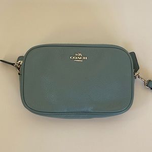 Coach Pebbled Leather Double Zip Crossbody